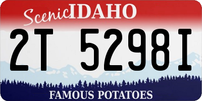 ID license plate 2T5298I