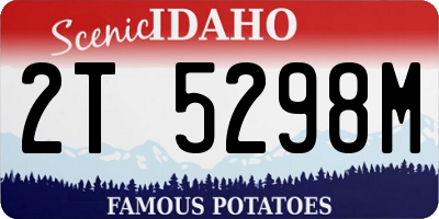 ID license plate 2T5298M