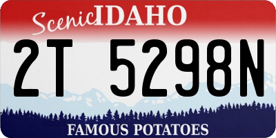 ID license plate 2T5298N