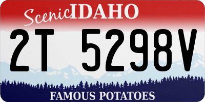 ID license plate 2T5298V