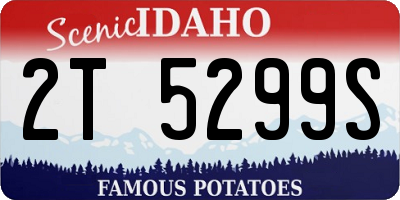 ID license plate 2T5299S