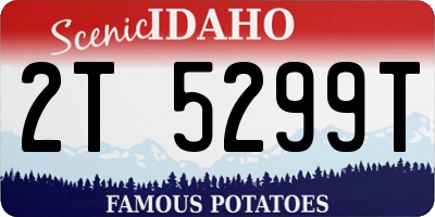 ID license plate 2T5299T