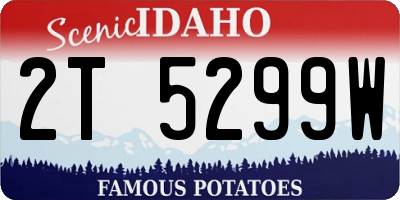 ID license plate 2T5299W