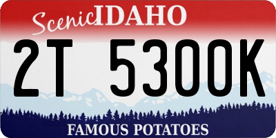 ID license plate 2T5300K