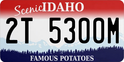 ID license plate 2T5300M