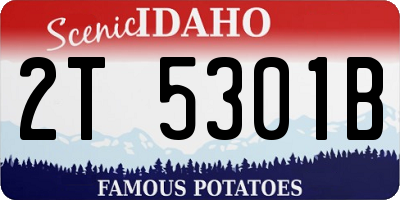 ID license plate 2T5301B