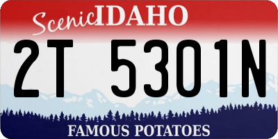 ID license plate 2T5301N