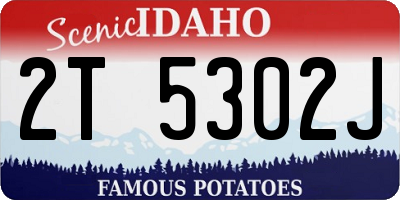 ID license plate 2T5302J