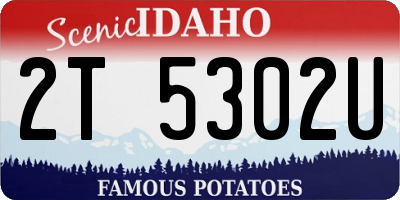 ID license plate 2T5302U