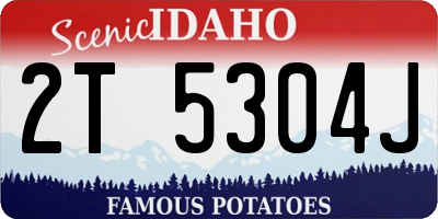 ID license plate 2T5304J
