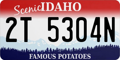 ID license plate 2T5304N