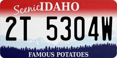ID license plate 2T5304W