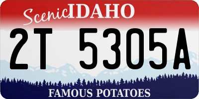 ID license plate 2T5305A