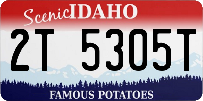 ID license plate 2T5305T