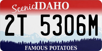 ID license plate 2T5306M
