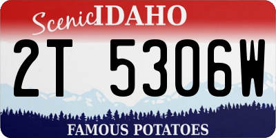 ID license plate 2T5306W