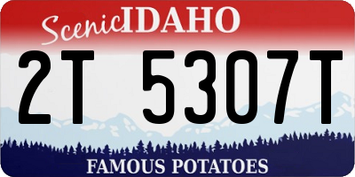ID license plate 2T5307T