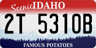 ID license plate 2T5310B