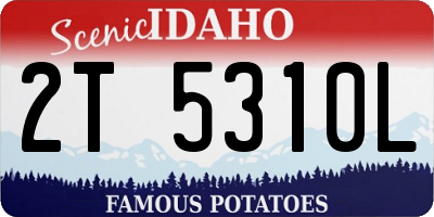 ID license plate 2T5310L