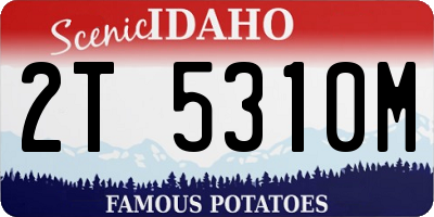 ID license plate 2T5310M