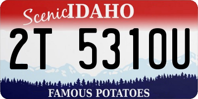 ID license plate 2T5310U