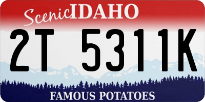ID license plate 2T5311K
