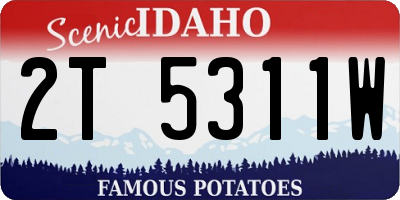 ID license plate 2T5311W