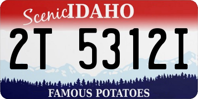 ID license plate 2T5312I
