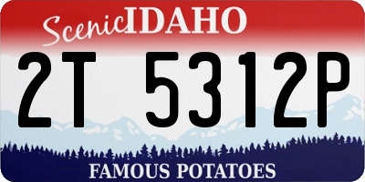 ID license plate 2T5312P