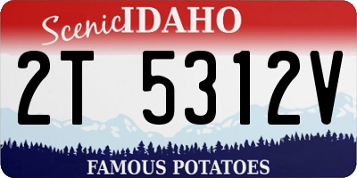 ID license plate 2T5312V