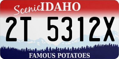ID license plate 2T5312X
