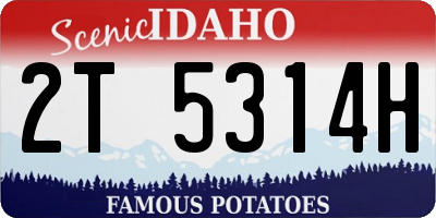 ID license plate 2T5314H