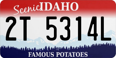 ID license plate 2T5314L