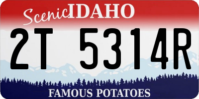ID license plate 2T5314R