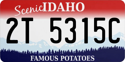 ID license plate 2T5315C