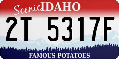 ID license plate 2T5317F