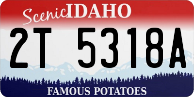ID license plate 2T5318A