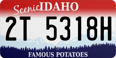 ID license plate 2T5318H