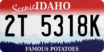 ID license plate 2T5318K