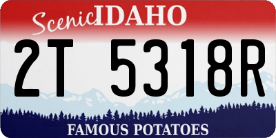 ID license plate 2T5318R