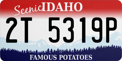 ID license plate 2T5319P