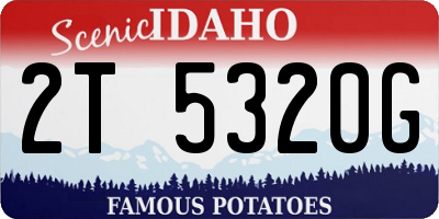 ID license plate 2T5320G
