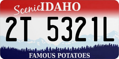 ID license plate 2T5321L