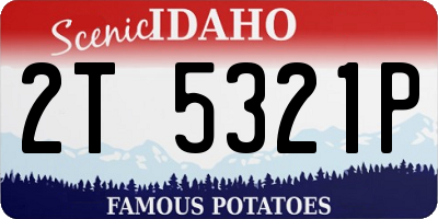 ID license plate 2T5321P
