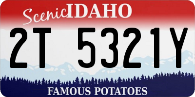 ID license plate 2T5321Y