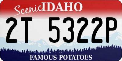 ID license plate 2T5322P