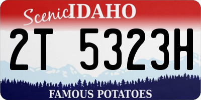 ID license plate 2T5323H