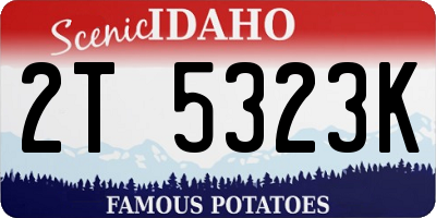 ID license plate 2T5323K