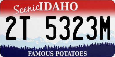 ID license plate 2T5323M