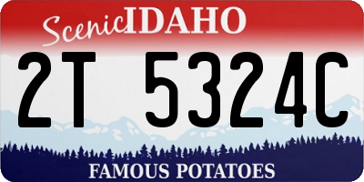 ID license plate 2T5324C